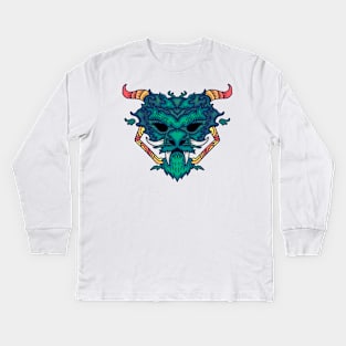 Dragon Head Kids Long Sleeve T-Shirt